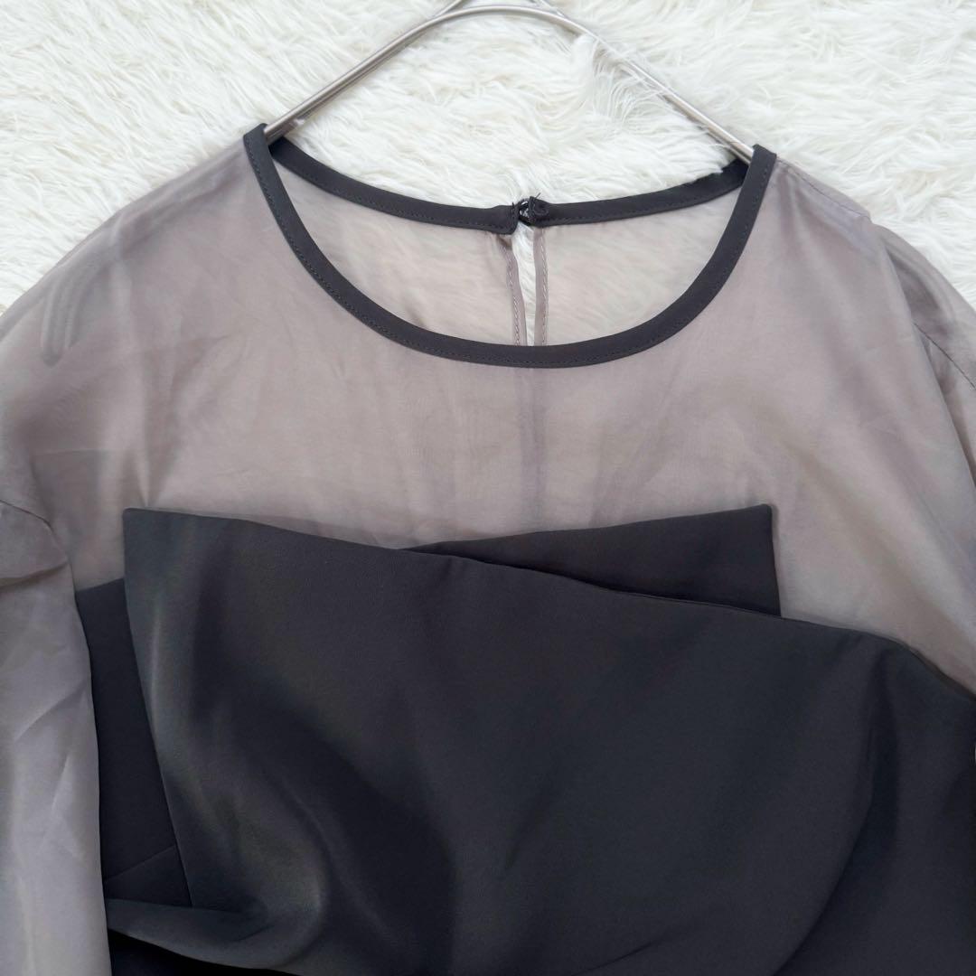 タグ付✨ ANDRESD キャンディスリーブ ビスチェ ワンピース オーガンジー