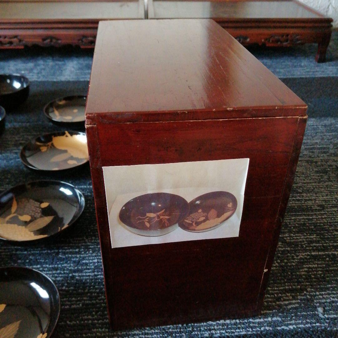 輪島塗　盛上金蒔絵蓋付椀　10客　昭和初期