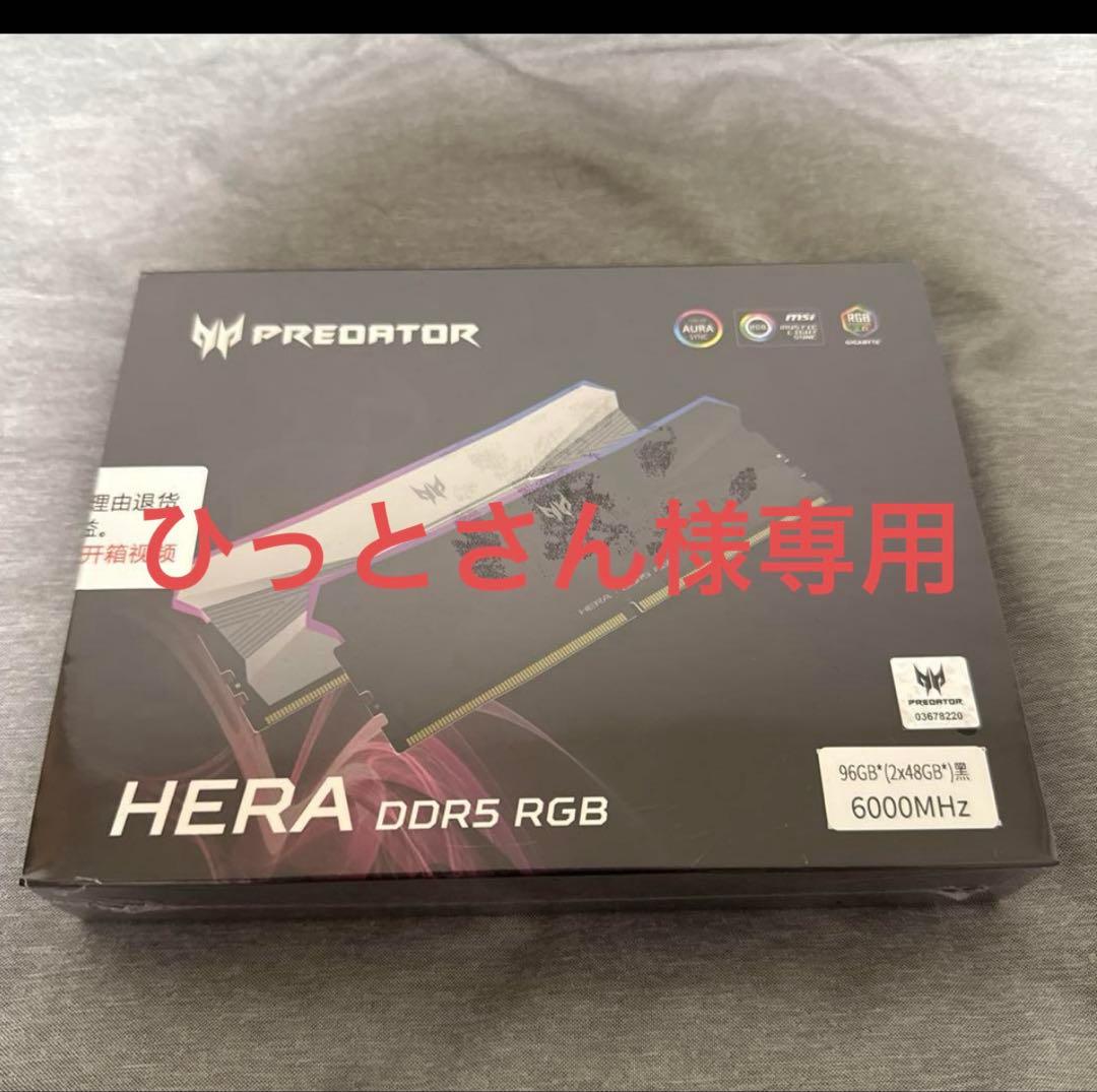 メモリー Acer PREDATOR HERA DDR5 c28 6000 48g*2 Acer PREDATOR HERA DDR5 c28 6000 48g*2
