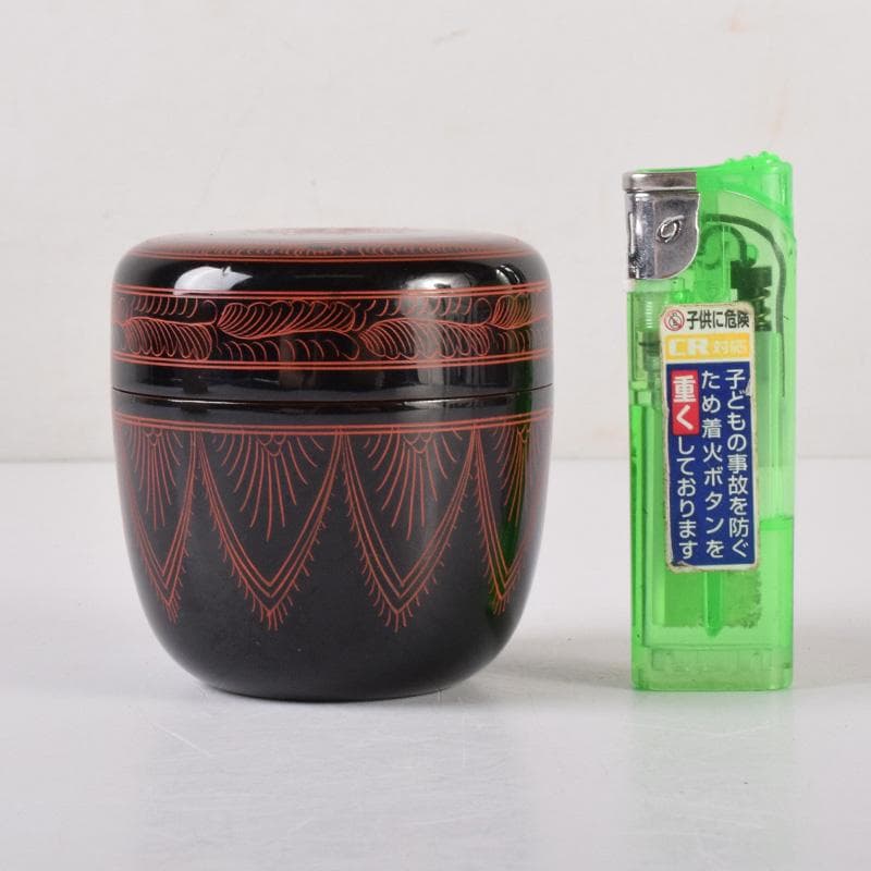 中村宗悦 作 松皮塗 武蔵野 雪吹 棗