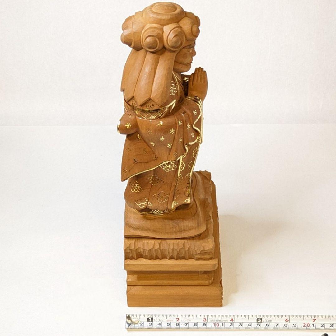 セール・新品】 中山鬼子母神 金泥 紅檀 総高さ約32.5㎝ 鬼子母神