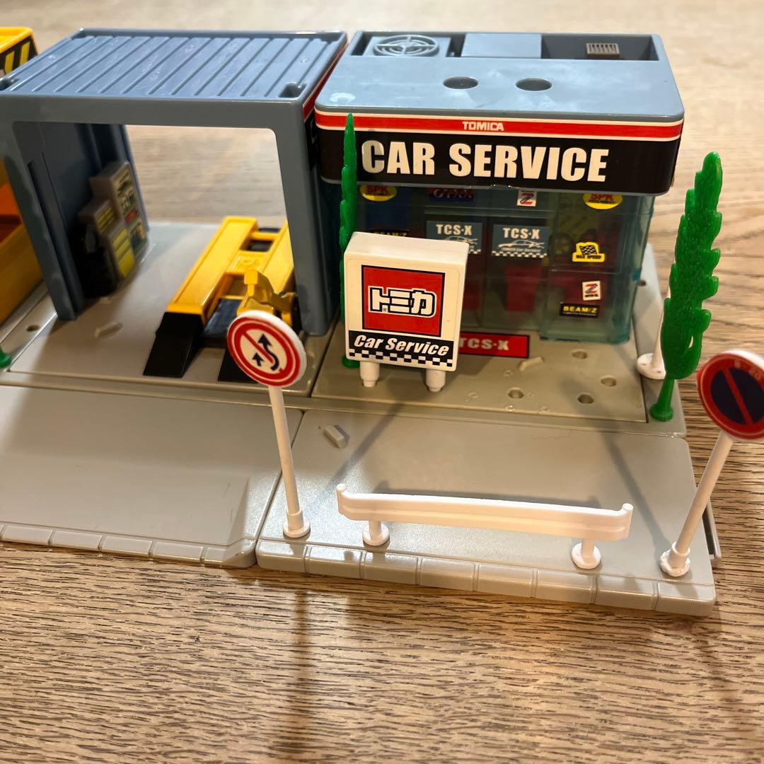 トミカタウン　ガソリンスタンドJOMO トミカ建設カーサービス駐車場　レア絶版