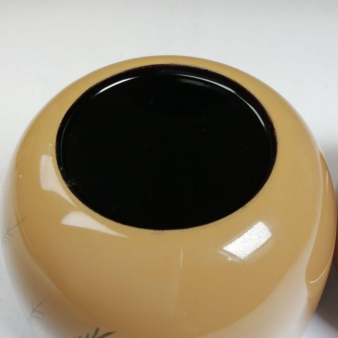 T998 棗 『白塗』『しだれ桜蒔絵』『中棗』『大下宗香 作』 共箱