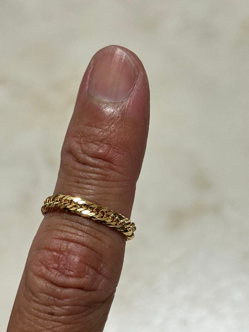 夜*酔様 喜平リング#11号 トリプル12面 K18ゴールド