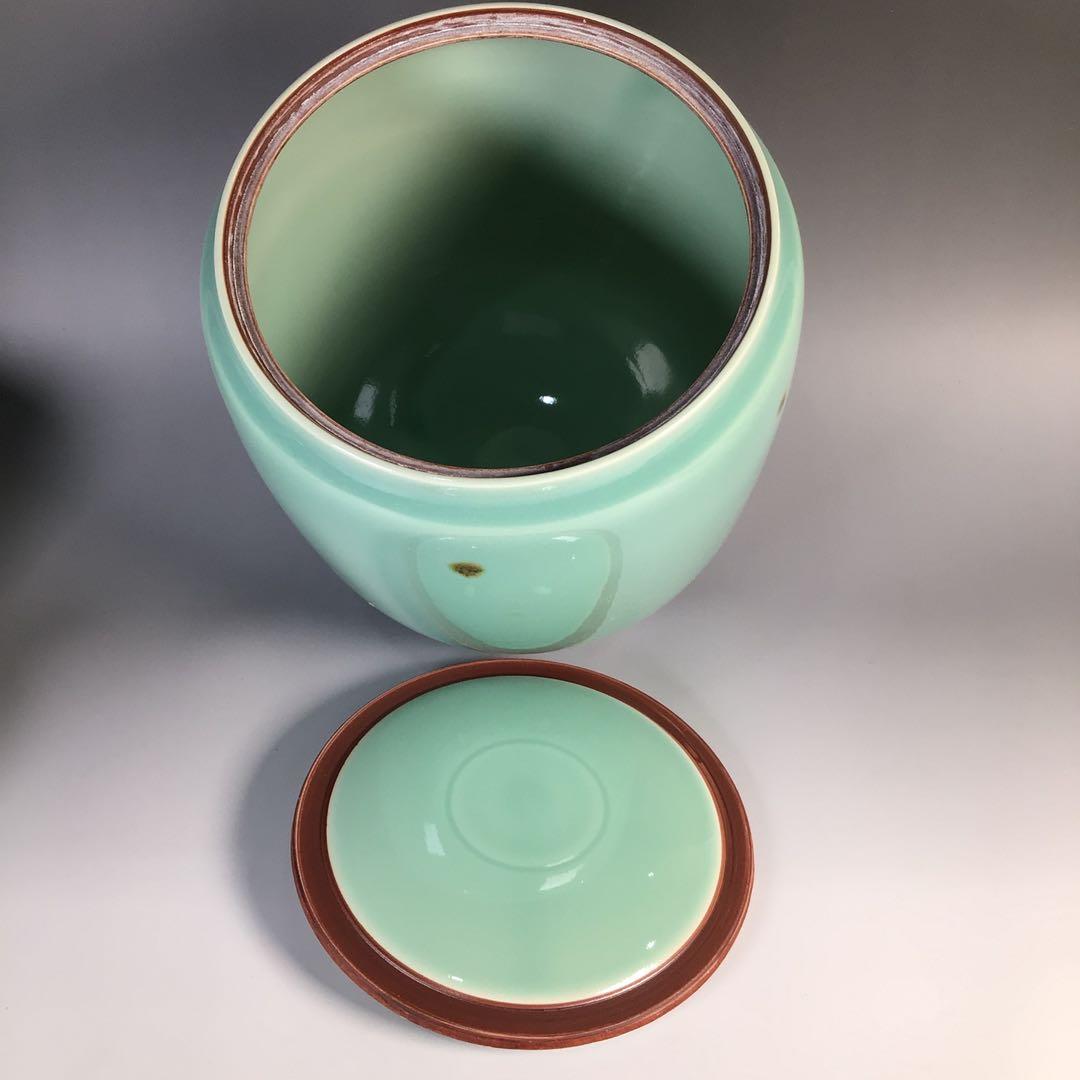 M146 皆具 『平安祥堂造』『飛青磁』『水指 建水 蓋置 杓