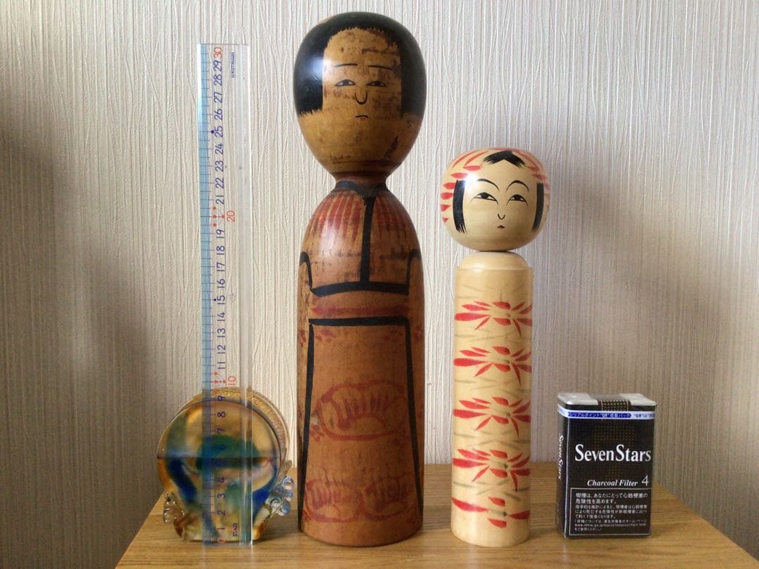 戦前作品 伝統こけし 工人＞秋田県 木地山系＞小椋久太郎 32.5cm 高橋金三