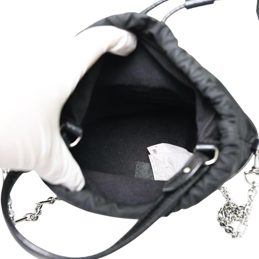【美品】メゾンマルジェラ ブラック ショルダーバッグ 5ACバケットバッグ