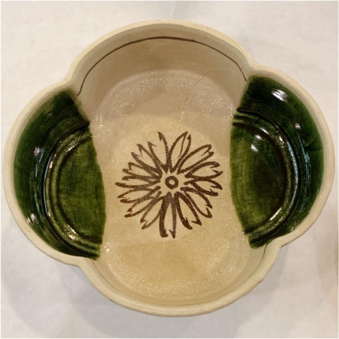 茶道具】山口茂 織部木瓜食籠 菓子器