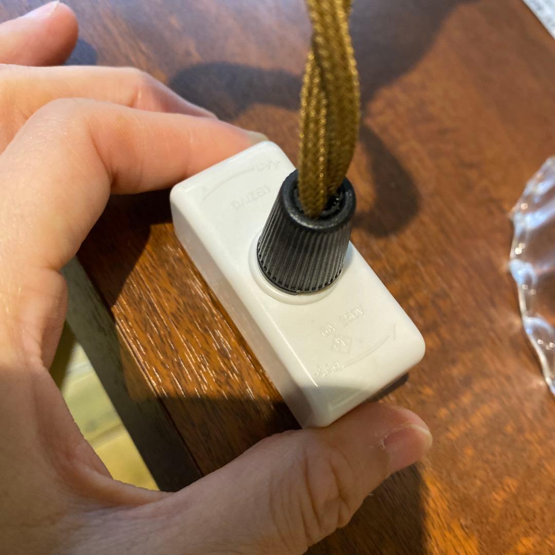 アンティーク ガラス ペンダントライト エッチング模様