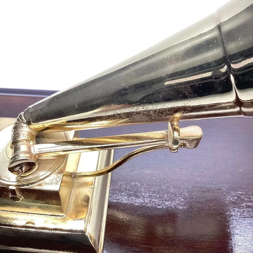 VICTOR ニッパー犬 ゴールド 蓄音機 創立50周年 置物 ガラスケース付き