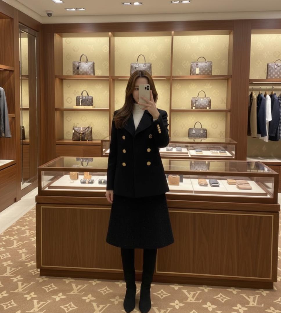 極美品★LOUIS VUITTON★現行★上質ツイード★Aライン★スカート