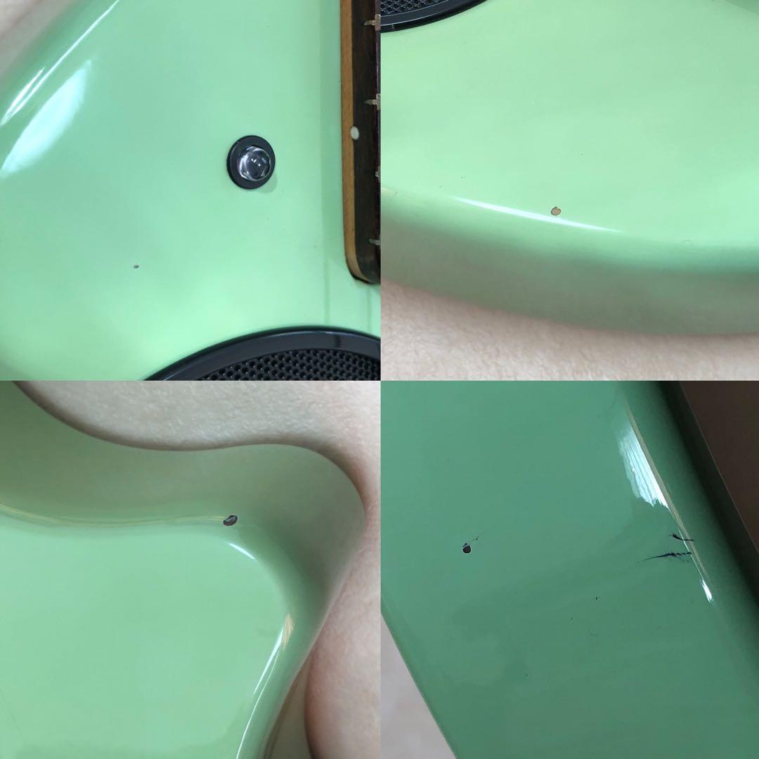 【美品】ZO-3 ミントグリーン アンプ内蔵ミニギター ケース付 ぞーさん