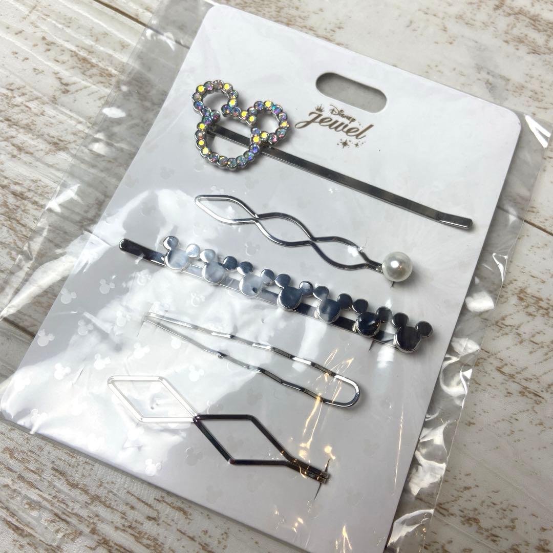 ディズニー ミッキー ヘアピン パール＆オーロラストーン - メルカリ