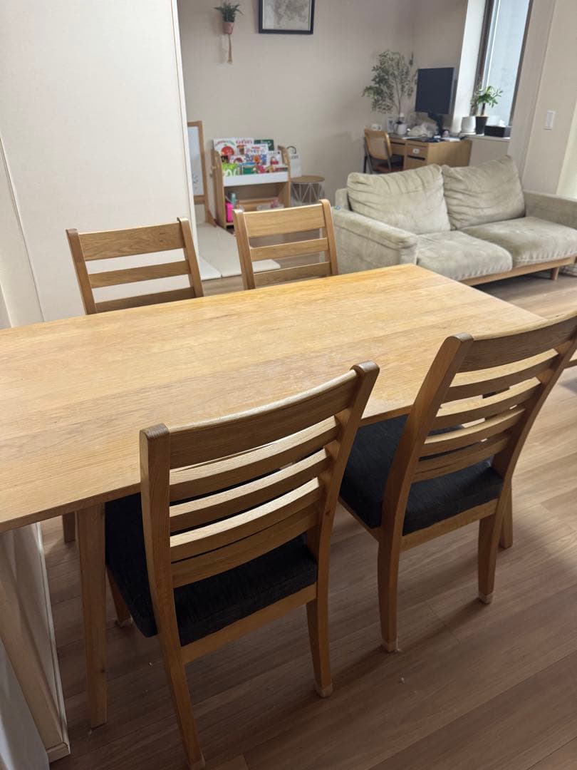 3/15まで【ダイニングテーブルセット】ニトリ 北欧風140(オーランド)