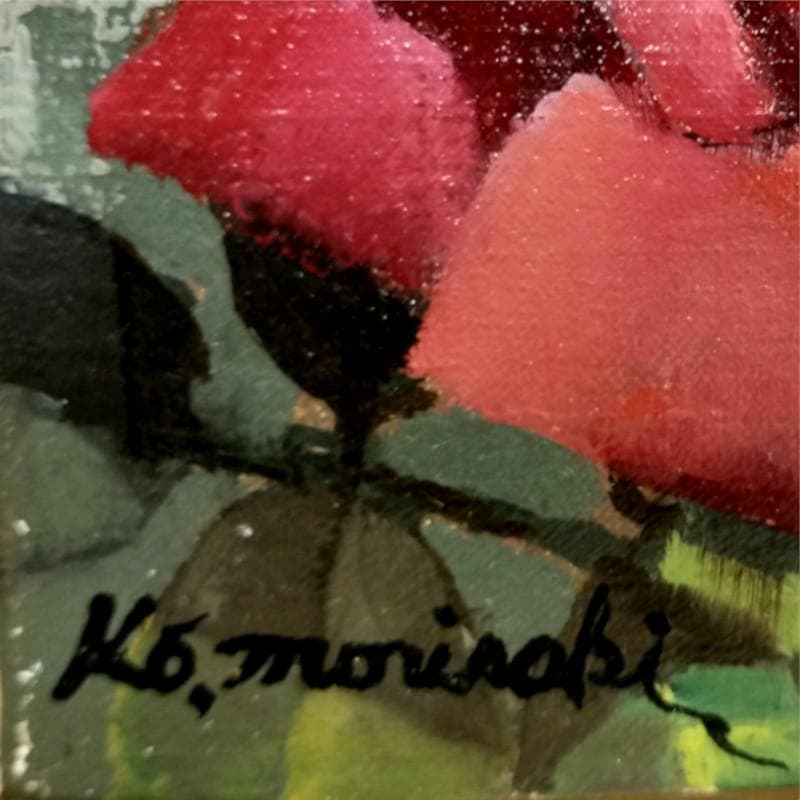 ☆ 森崎 幸 ☆「 薔 薇 」油絵SM独立美術会員