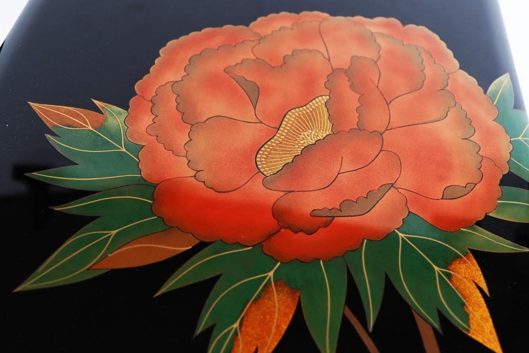 輪島塗　木谷信夫 文庫 蒔絵 文箱 硯箱