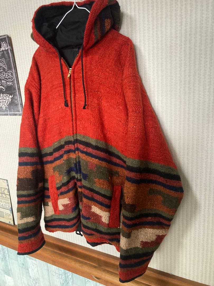 古着屋購入vintageネイティブ柄パーカー
