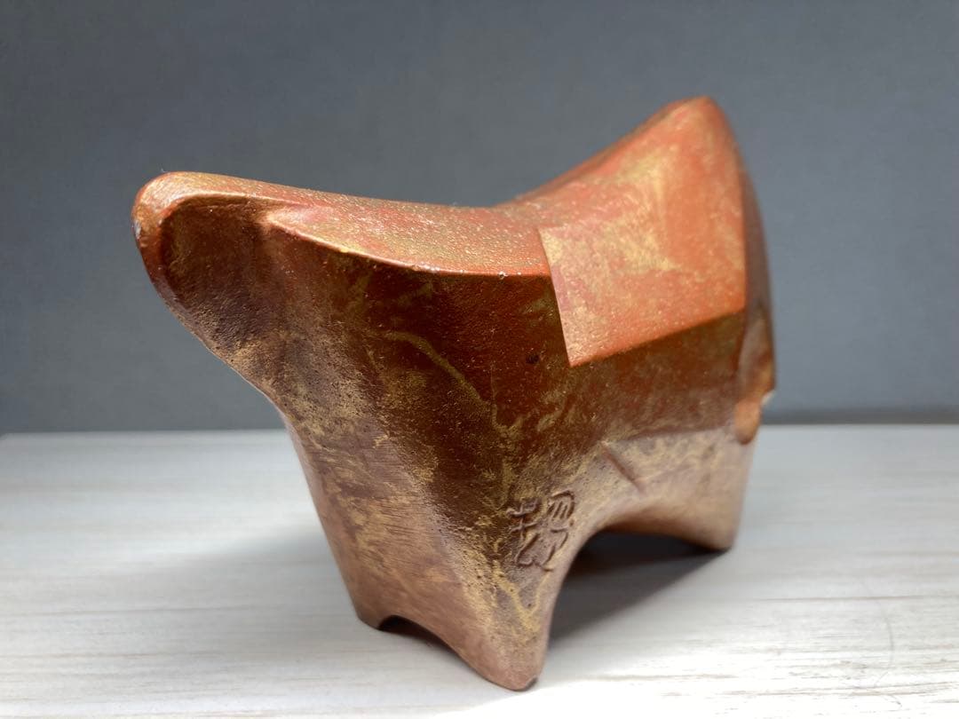 激レア】三枝惣太郎 干支 牛 鋳鉄製 置物