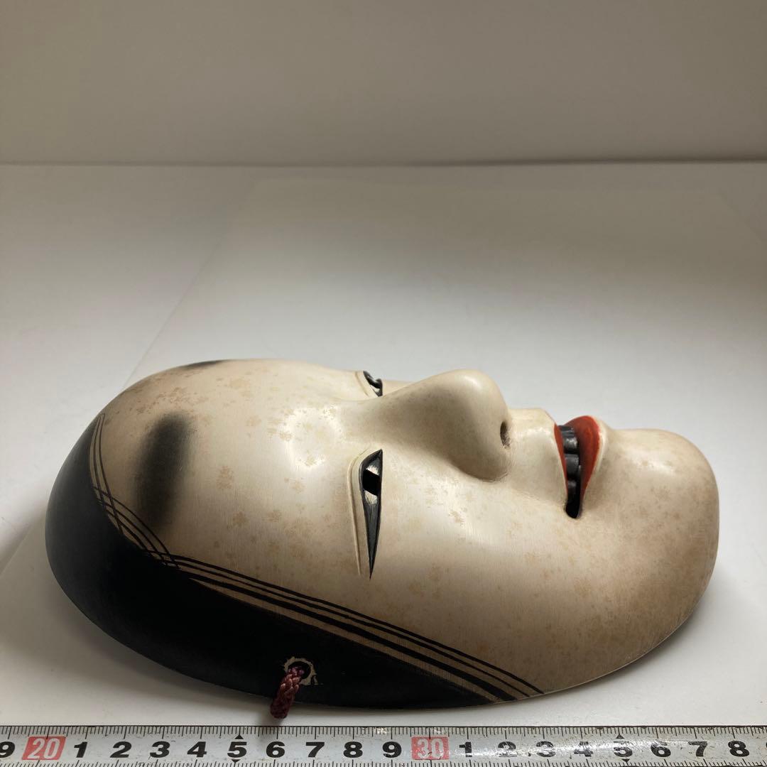 木彫 能面 箱付 約L21㎝東な7-1214②