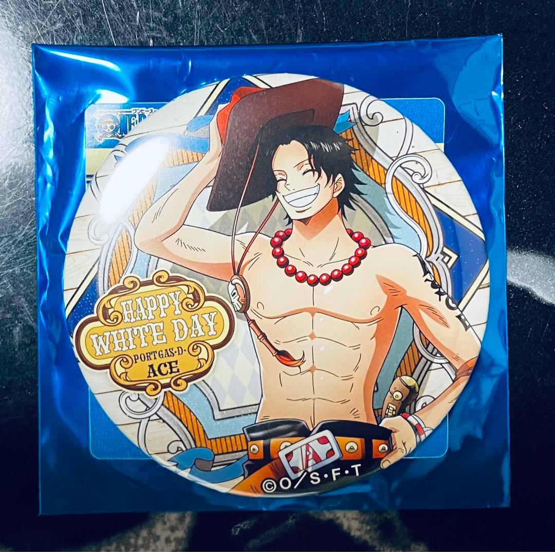 エース ONEPIECE 輩缶バッジ White Day