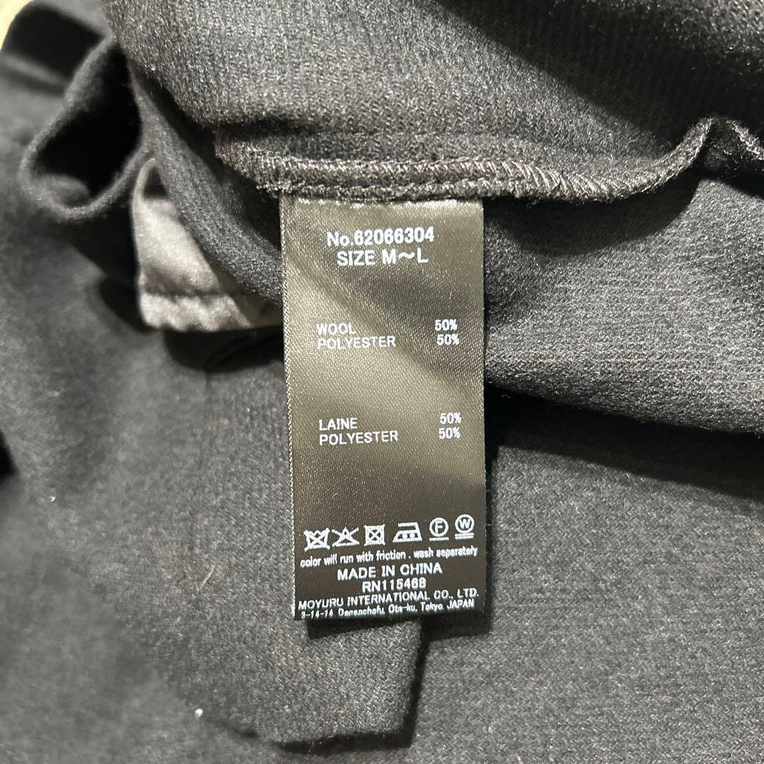 センソユニコ　萌　モユルアシンメトリー黒サルエルパンツ　ブラック　M〜L