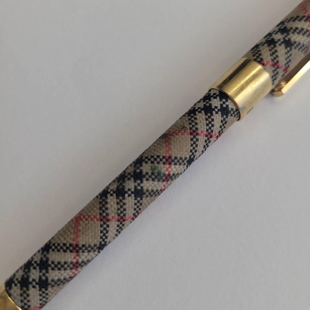 レア】バーバリー ノバチェック シャーペン 布張り 廃盤 BURBERRY