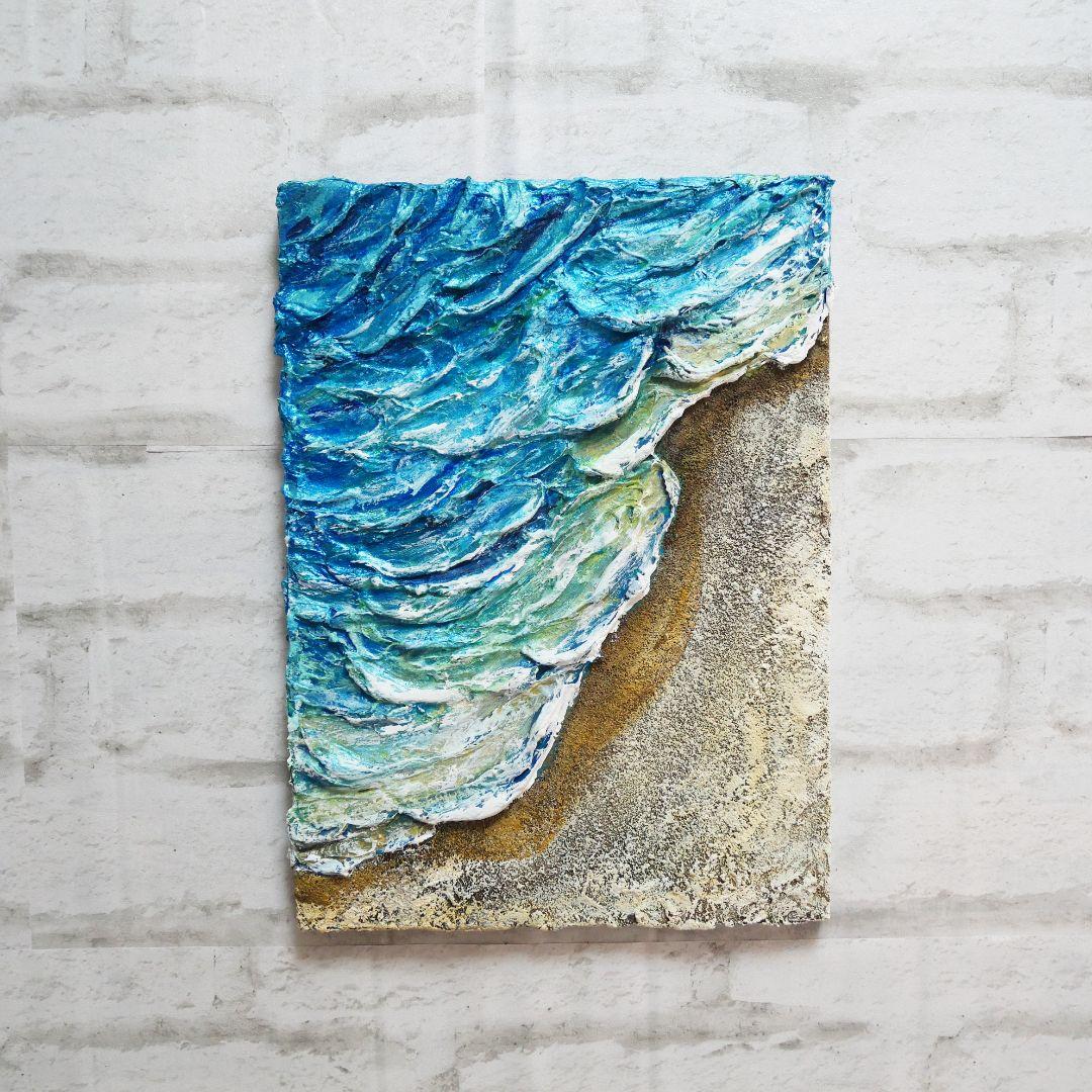 油絵 絵画 【海辺の砂浜】