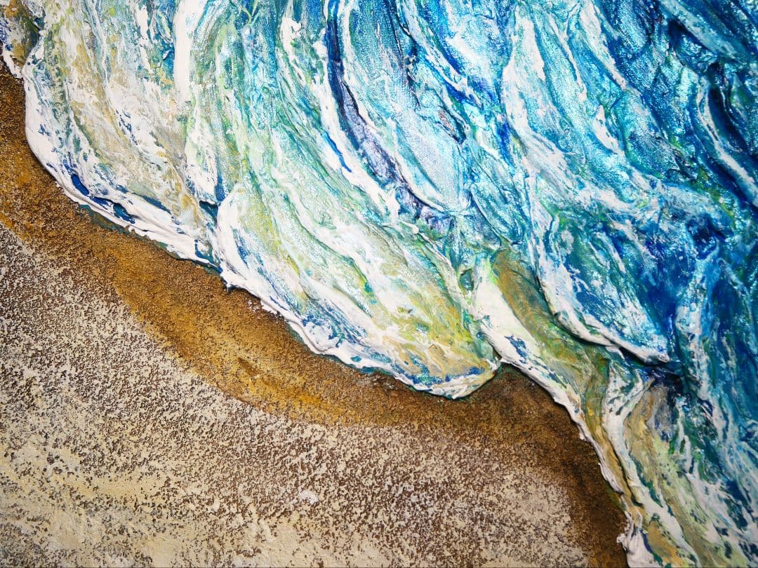 油絵 絵画 【海辺の砂浜】