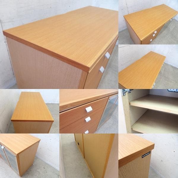 曙工芸 アケボノ サイドボード キャビネット リビングボード ※i4※ 曙