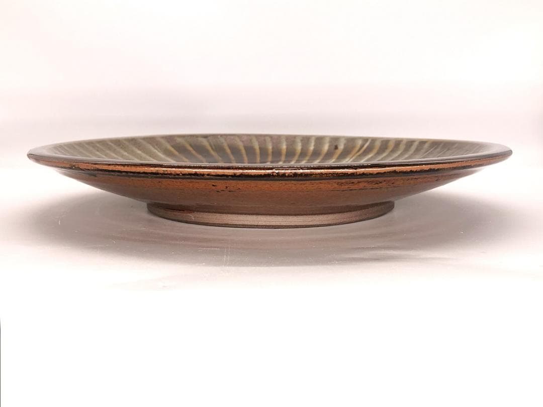 【 飛び鉋大皿 1尺 】　小石原焼　ちがいわ窯