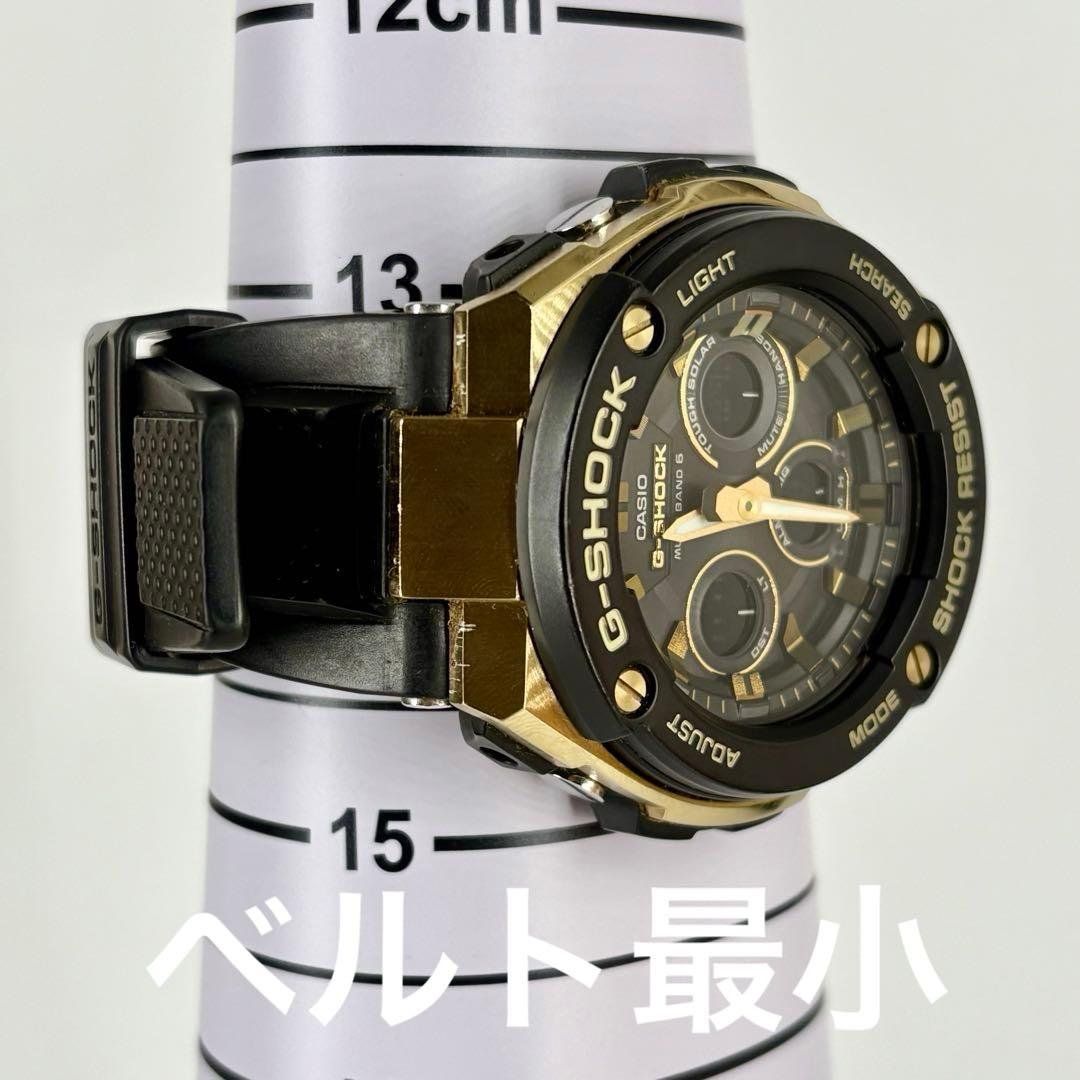 CASIO Gショック GST-W300G 黒 ラバー 電波ソーラー腕時計