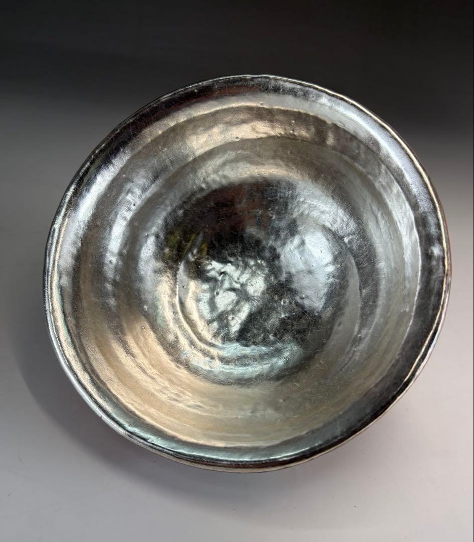 茶道具】小さなサイズ！神楽岡楽入造 吸江斎好写小嶋台茶碗（共箱）