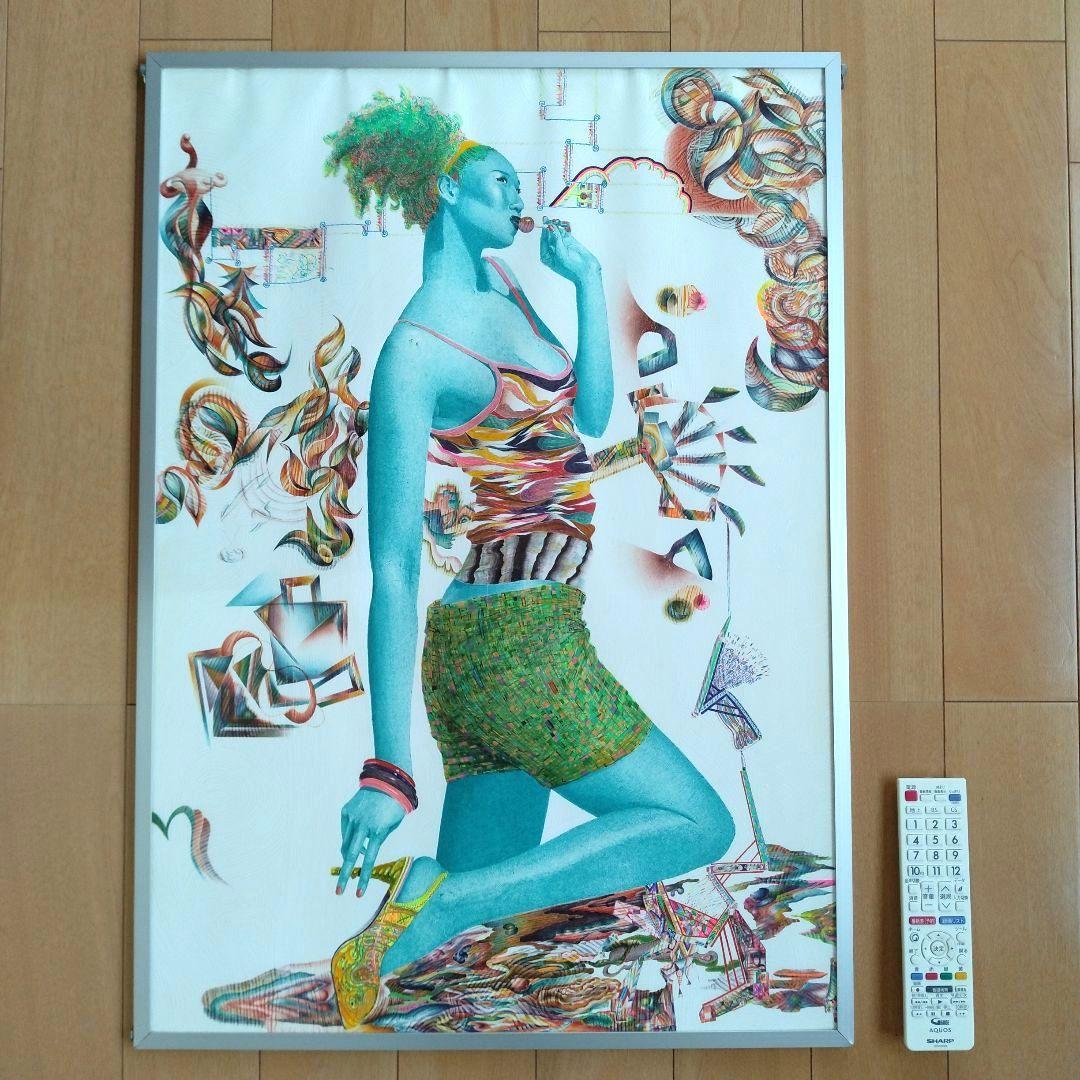 ♪絵画　カラフル　アート　ハンドメイド　オリジナル　ペン画　抽象画