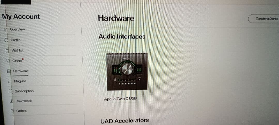 新中古　Apollo Twin X usbオーディオインターフェイス　UA