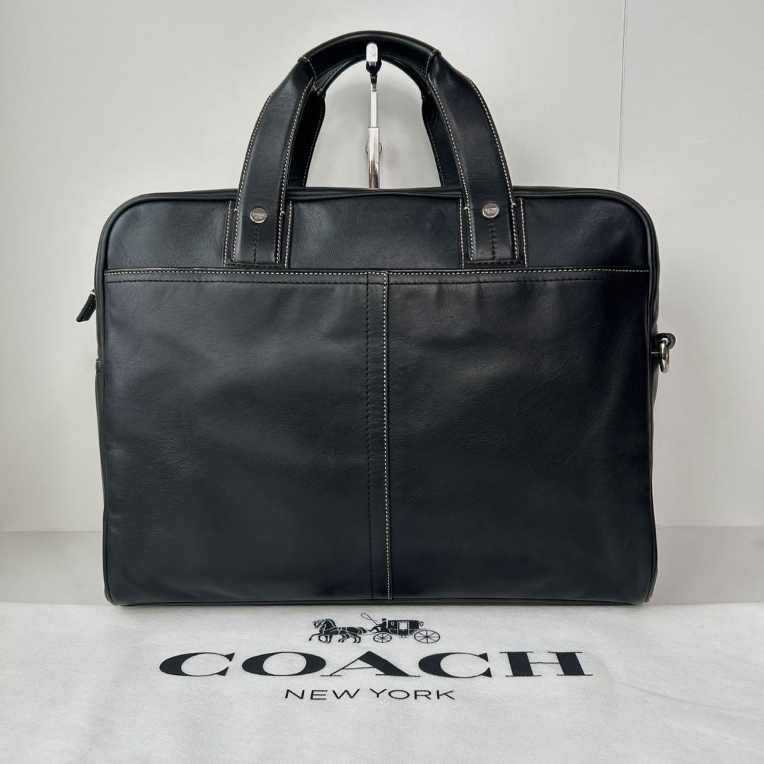 ✅【美品】メンテ済み　コーチ　ビジネスバッグ　COACH ショルダー　レザー