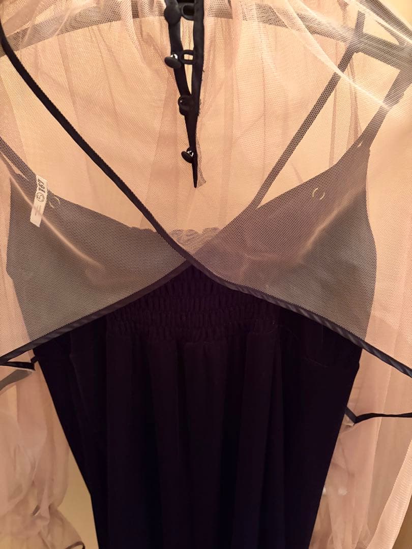 AMERI MANY WAY TULLE VEIL DRESS ベロア生地