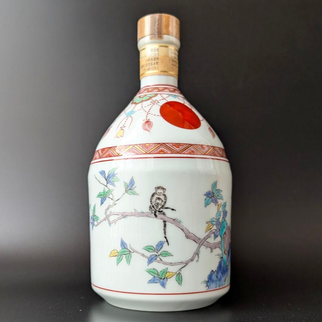 SUNTORY サントリー 山崎 12年 有田焼 陶器ボトル 錦赤玉瓔珞文風物絵
