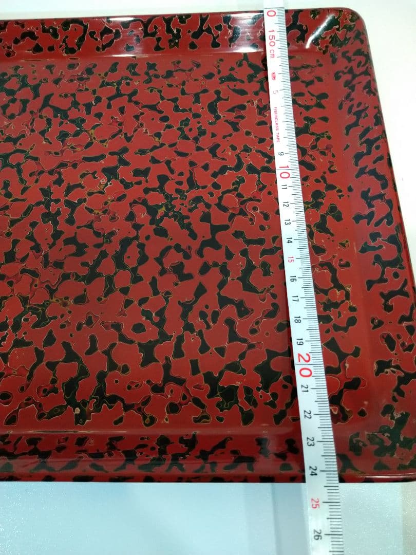 津軽塗　漆器セット 花模様 赤黒　7点