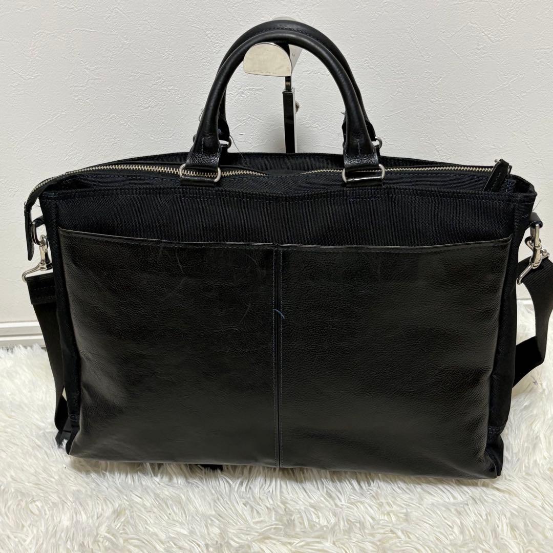 豊岡鞄 ビジネスバッグ ブリーフケース ブラック 2WAY A4収納可能