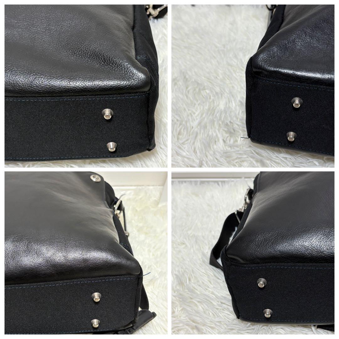 豊岡鞄 ビジネスバッグ ブリーフケース ブラック 2WAY A4収納可能