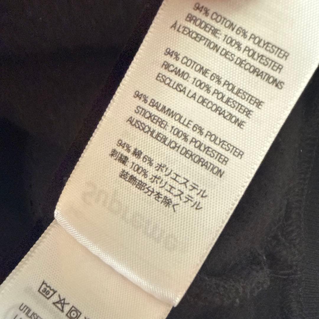 SUPREME L 刺繍　ロゴ　ジップアップ　パーカー ブラック　黒　裏起毛