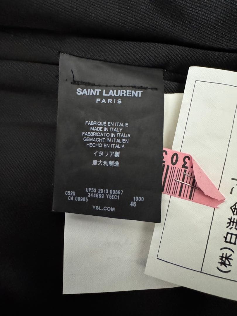 サンローラン シングルライダース レザージャケット 46 G-DRAGON着用