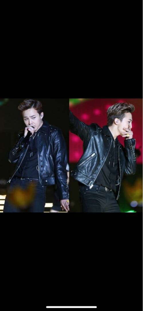 サンローラン シングルライダース レザージャケット 46 G-DRAGON着用