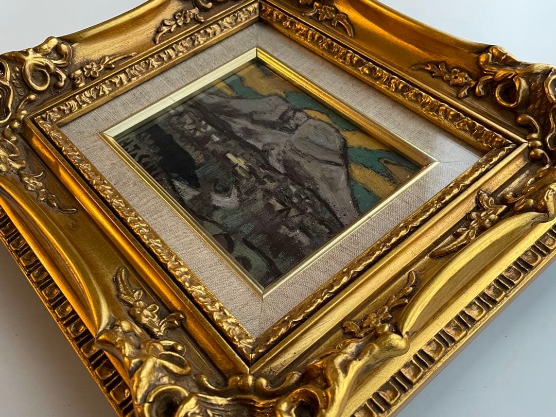 画家　田崎広助　田崎廣助　浅間山　山の画家　磁彩画　陶画　額入