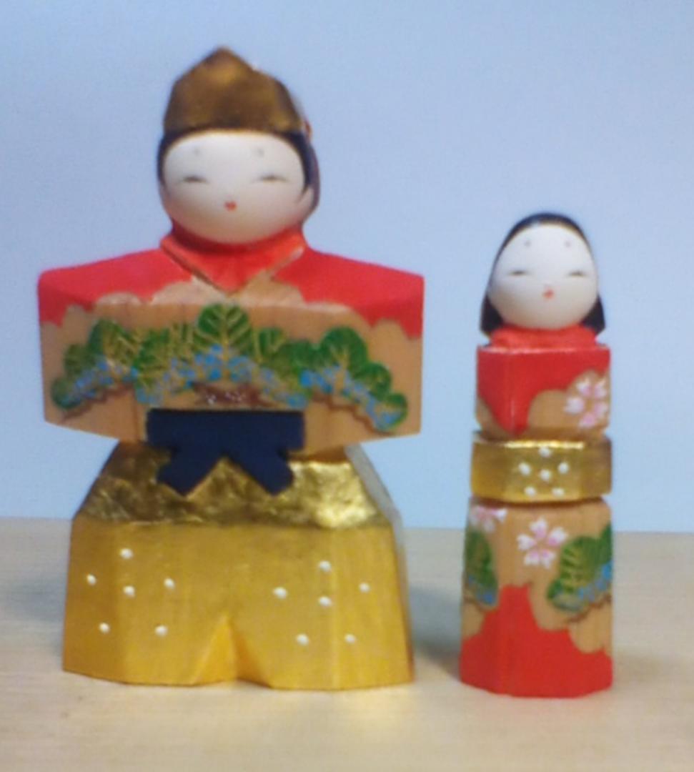 立雛(神雛)1.5号　奈良一刀彫(木彫)