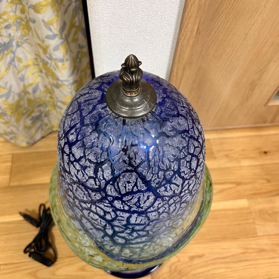 稲嶺盛吉 作 ガラスランプ スタンドライト フロアスタンド 琉球ガラス