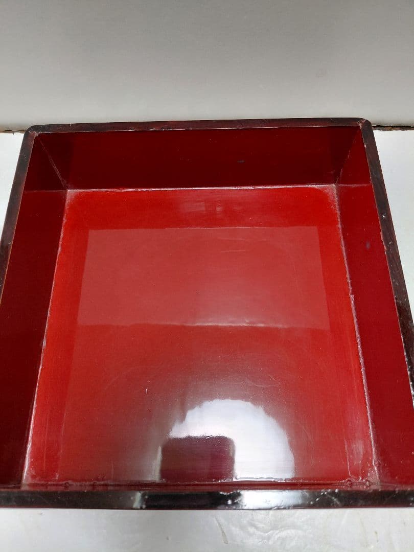 古い三段重箱　木製