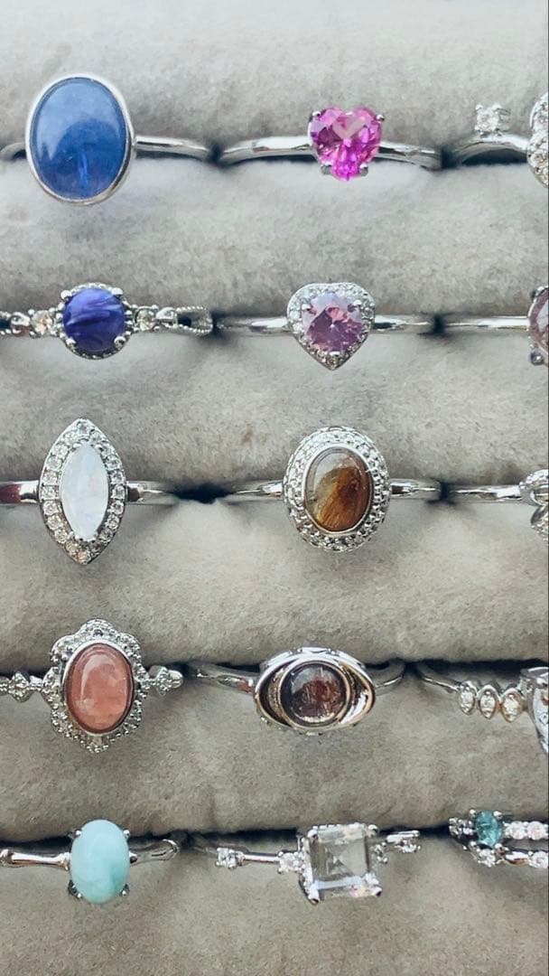 天然石　リング　指輪　まとめ売り　タンザナイト　ピンクトパーズ