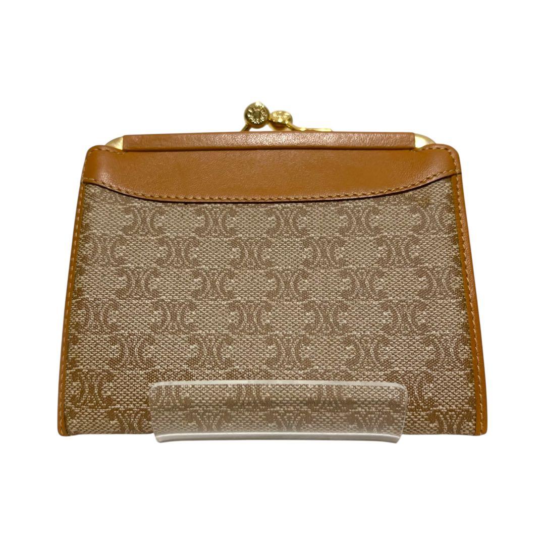 【美品✨】セリーヌ ケース トリオンフ キャンバス×レザー ベージュ