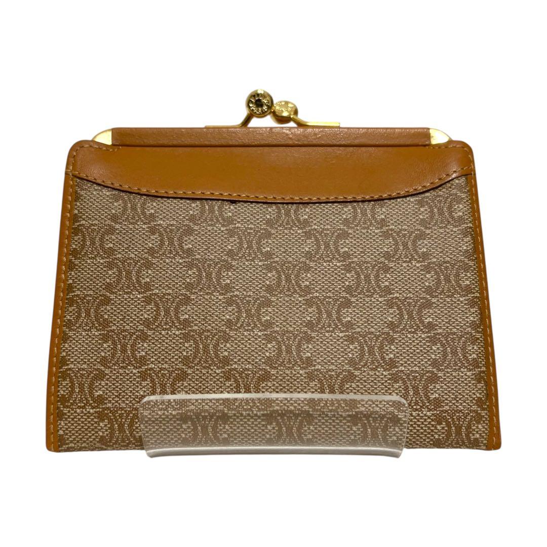 【美品✨】セリーヌ ケース トリオンフ キャンバス×レザー ベージュ